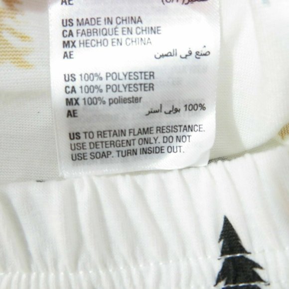 Family Matching Christmas Pajamas Set 2T-3T Kids Sleepwear White Gold/Black Tree - Picture 9 of 9